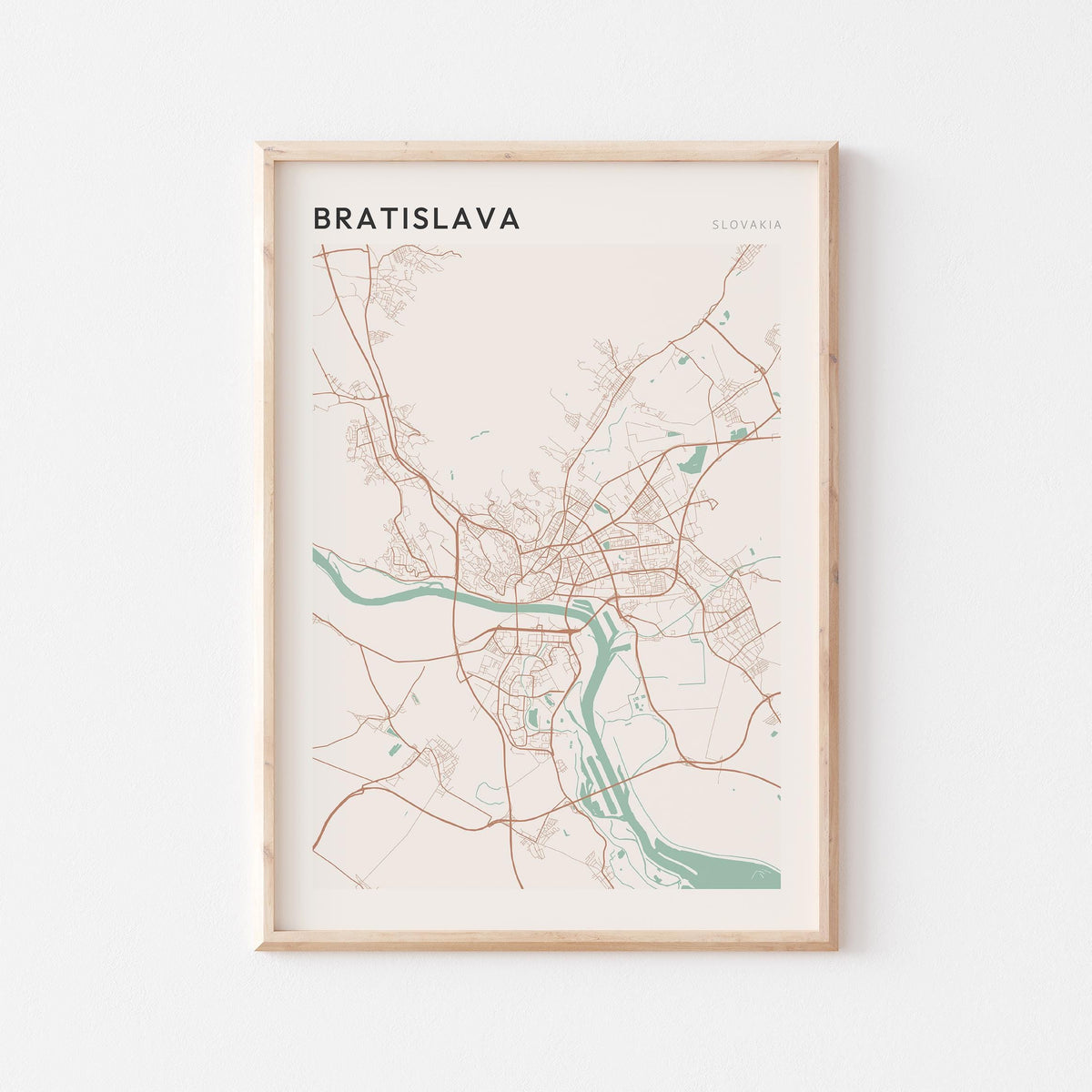 bratislava slovakia map poster - image 1