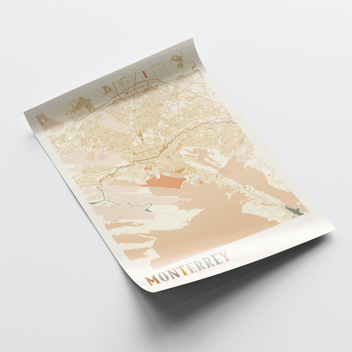 monterrey, mexico map poster - image 4