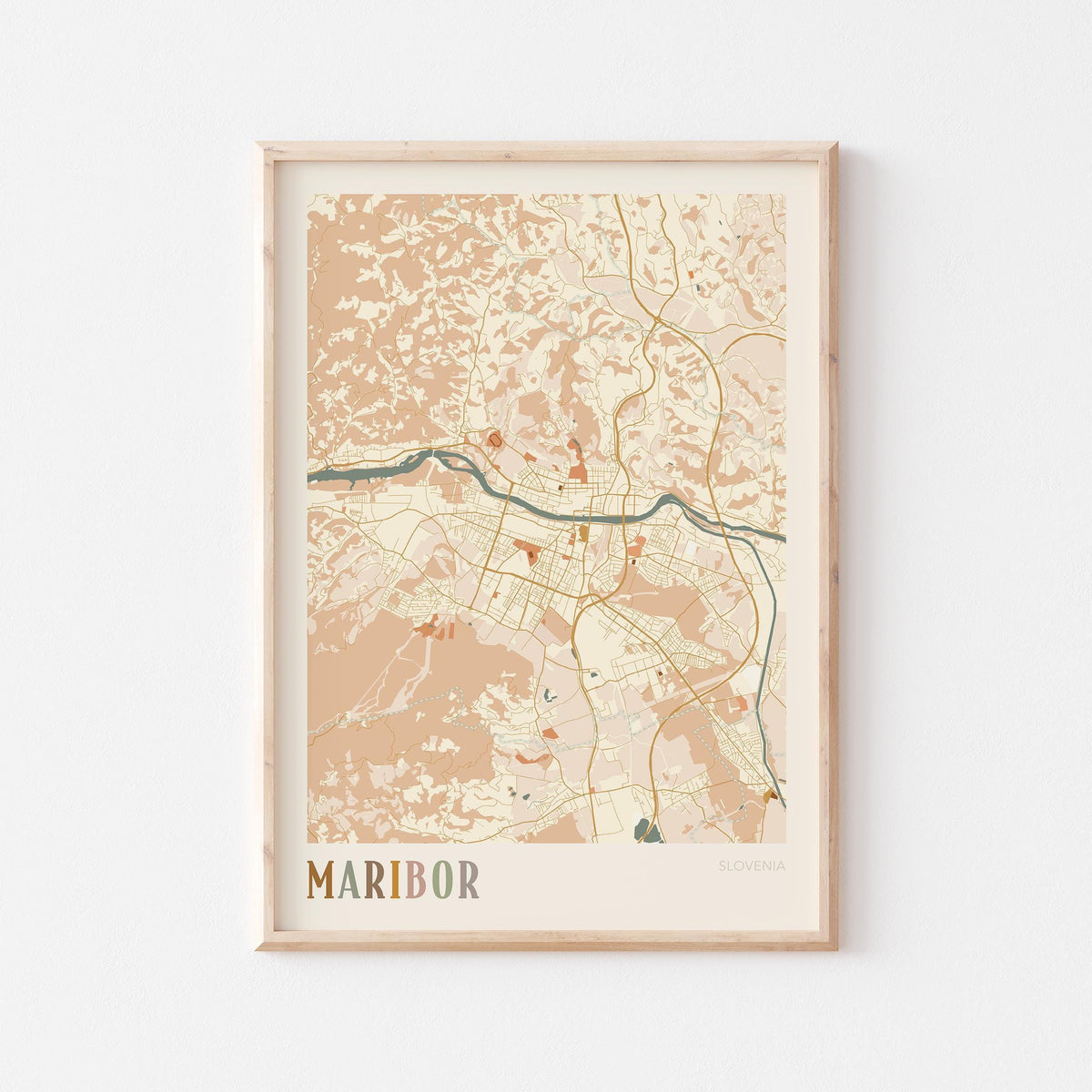 maribor slovenia map poster - image 1