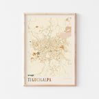 tegucigalpa, honduras map poster - image 1