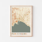 palma de mallorca spain map poster - image 1