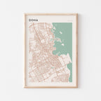 doha, qatar map poster - image 1