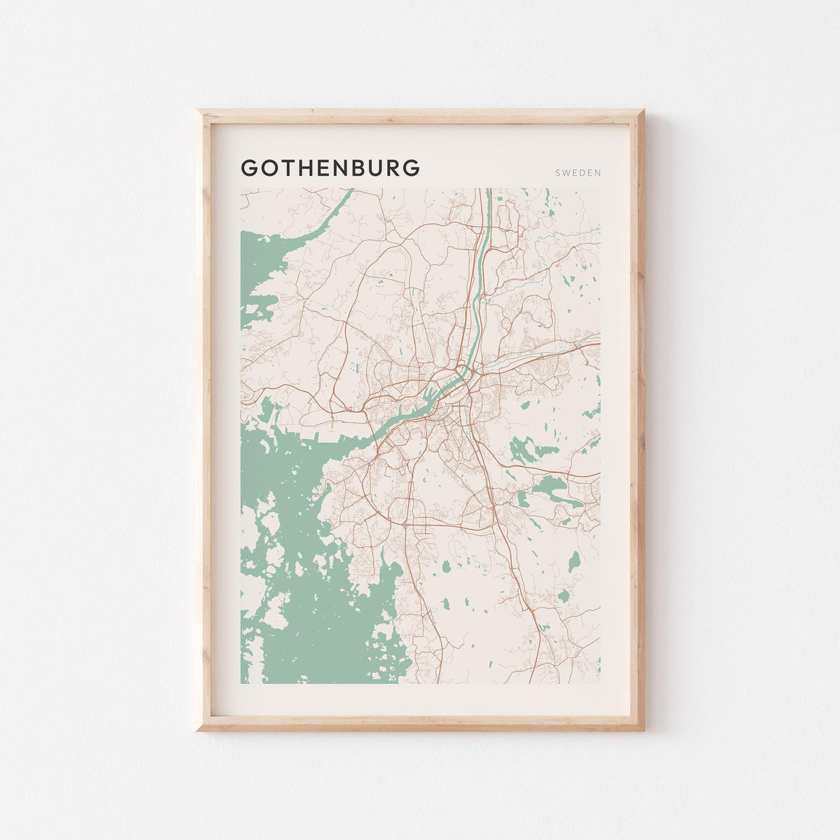gothenburg sweden map poster - image 1