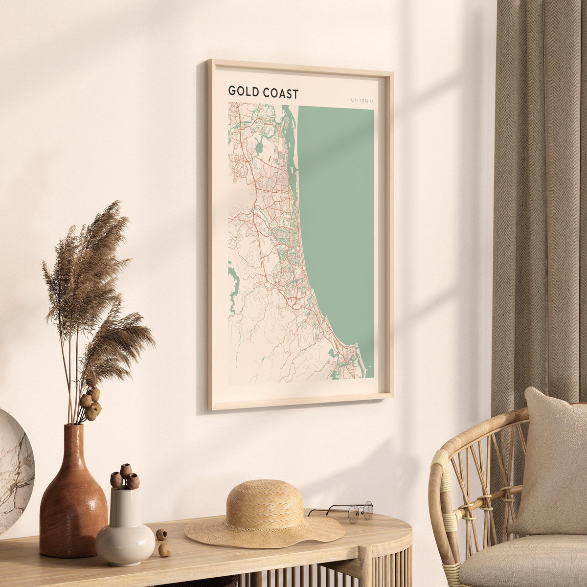 gold coast, australia map poster - image 2