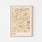leeds, united kingdom map poster - image 1