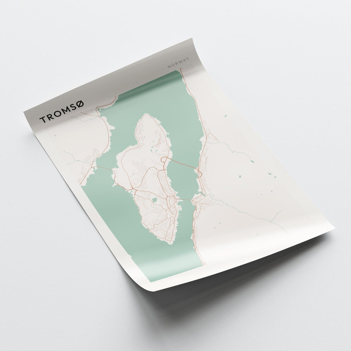 tromso norway map poster - image 4