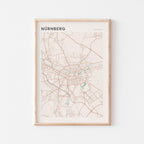 nuremberg germany map poster - image 1