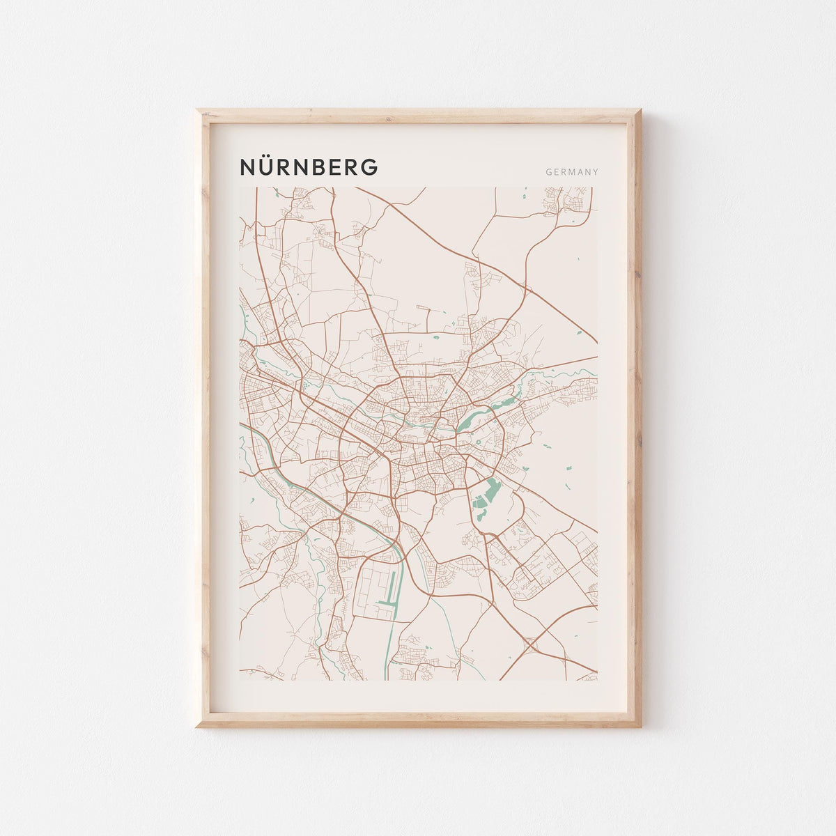 nuremberg germany map poster - image 1
