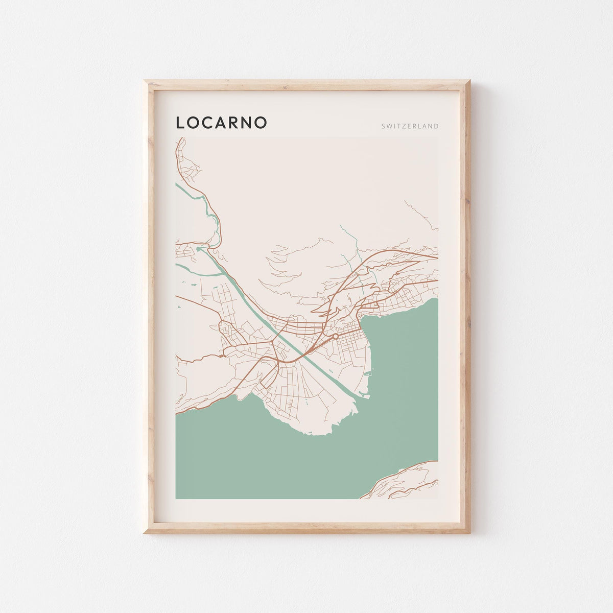 locarno switzerland map poster - image 1