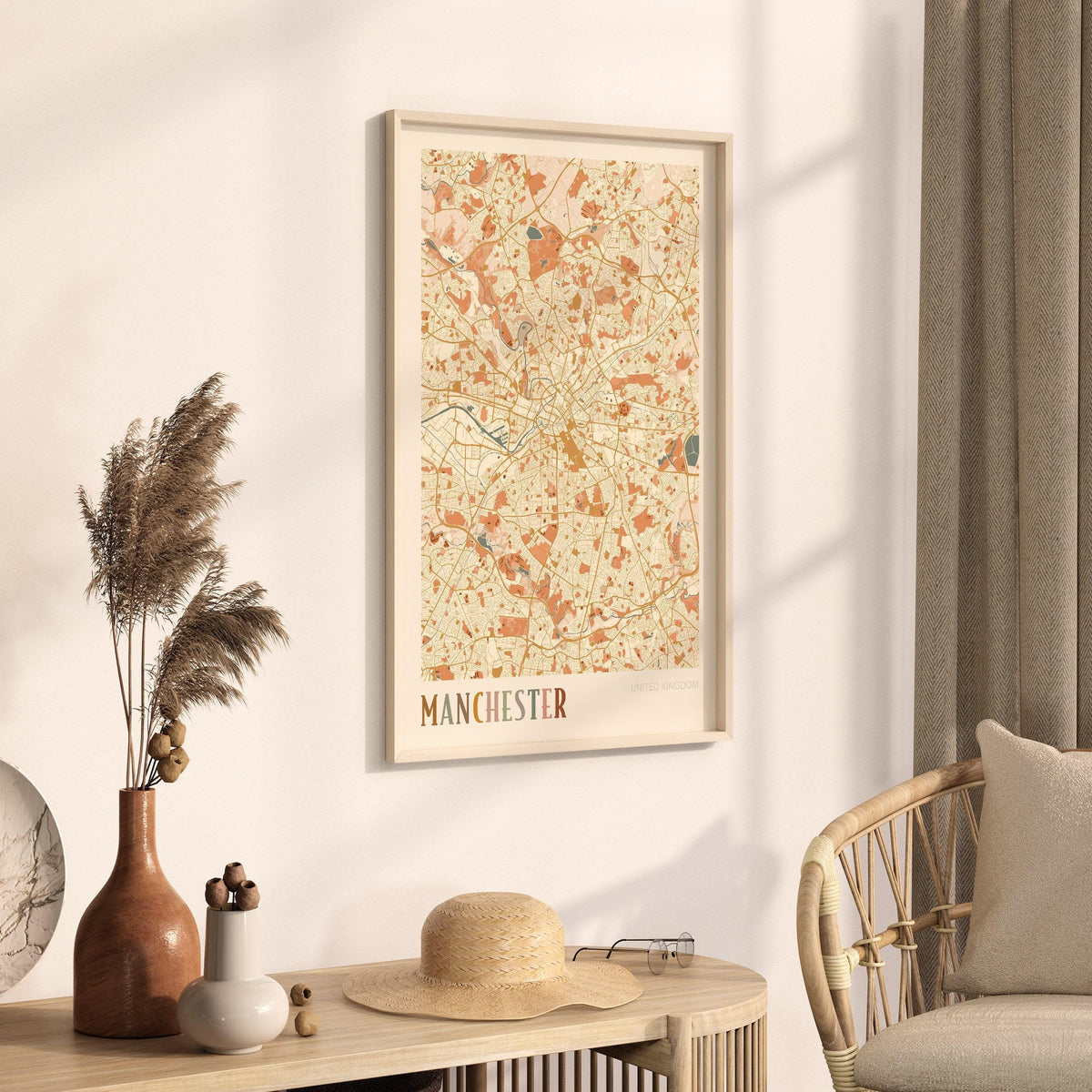 manchester, united kingdom map poster - image 2