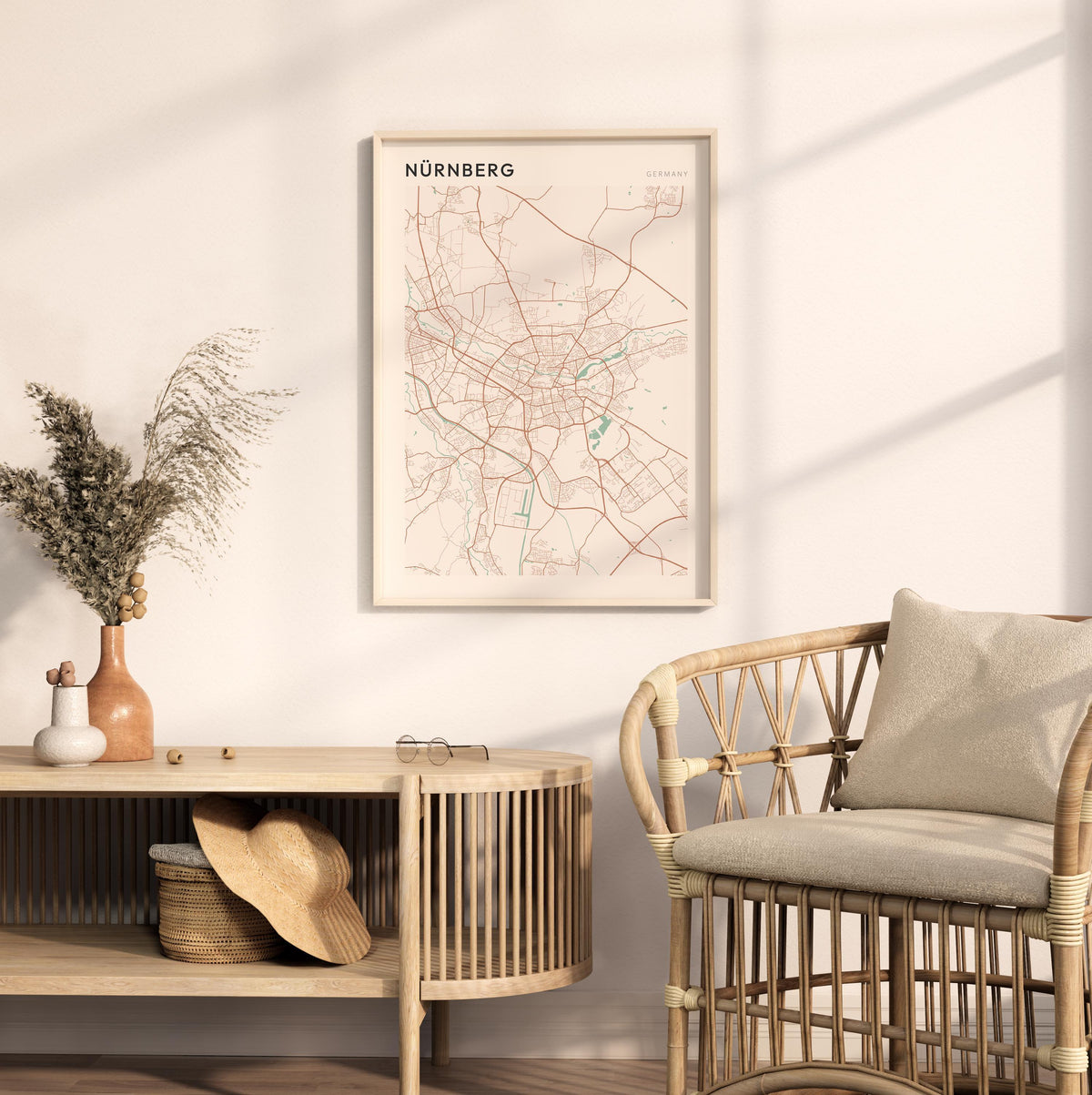 nuremberg germany map poster - image 3