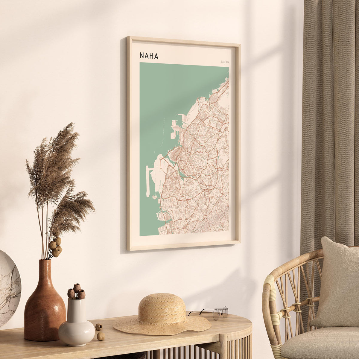 naha, japan map poster - image 2