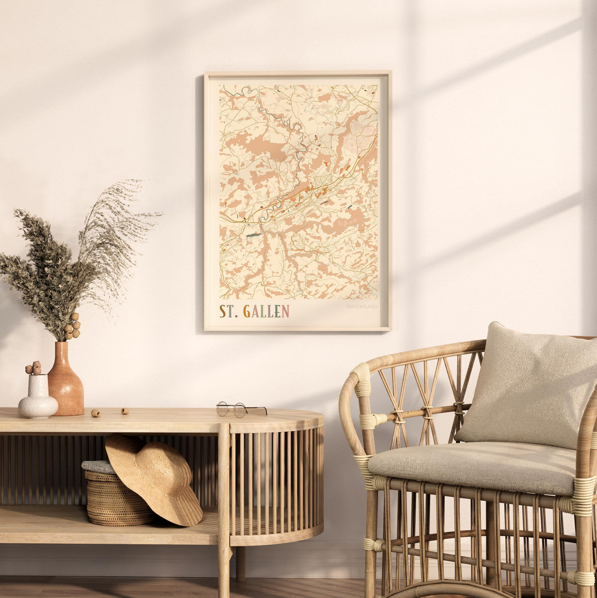 st gallen switzerland map poster - image 3