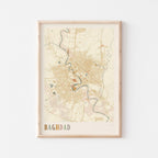 baghdad, iraq map poster - image 1