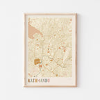kathmandu, nepal map poster - image 1