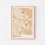 nuremberg germany map poster - image 1