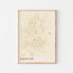 lilongwe, malawi map poster - image 1