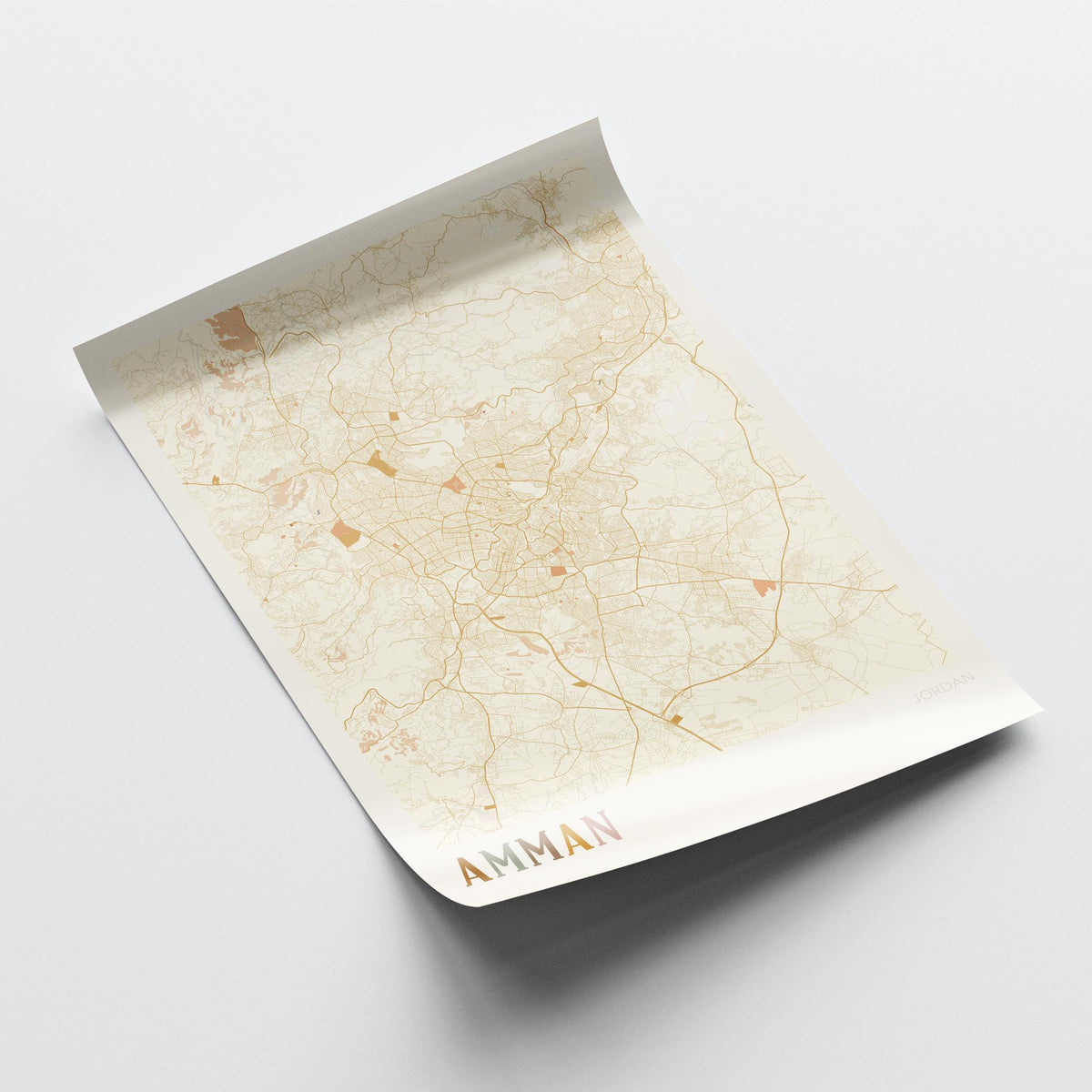 amman, jordan map poster - image 4