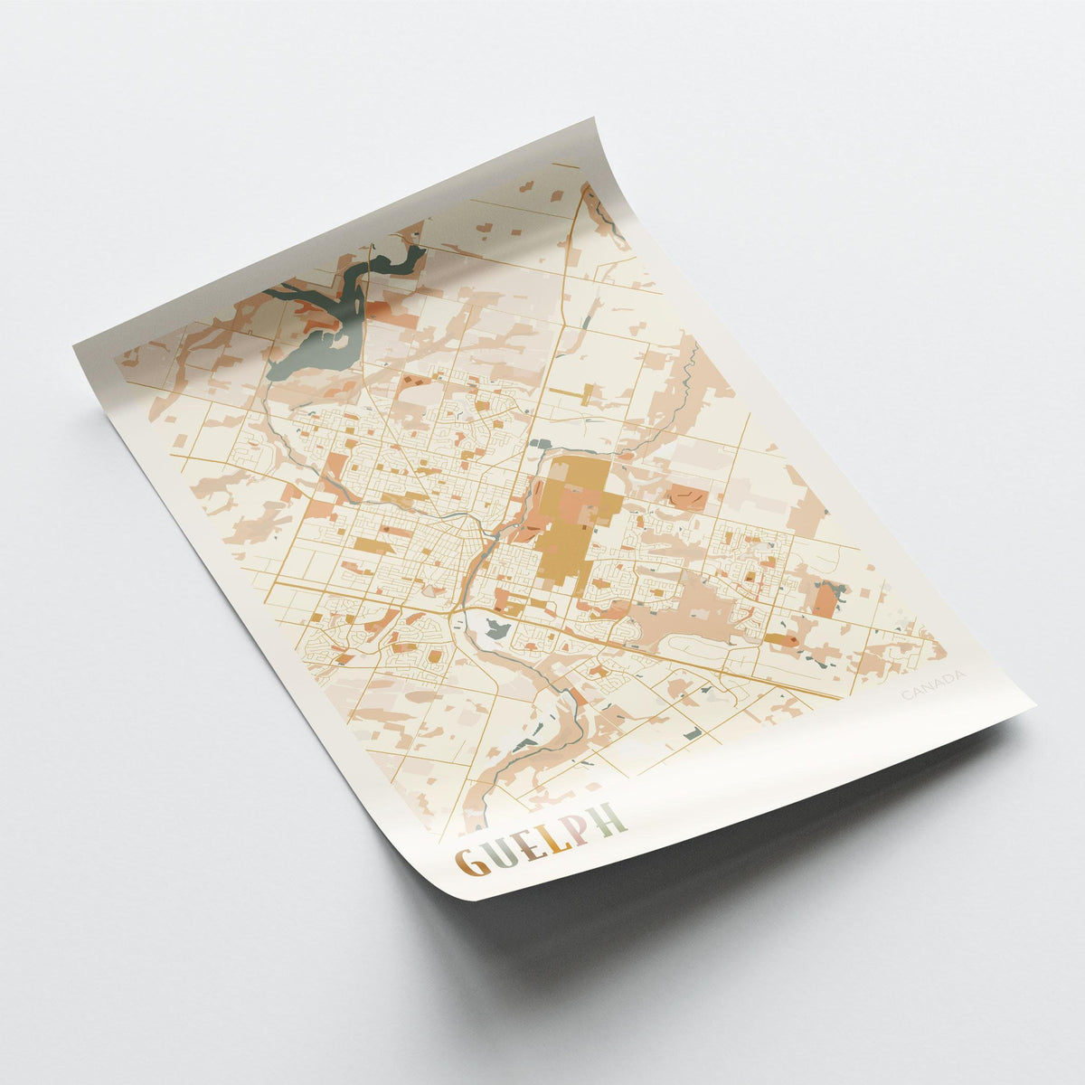 guelph, ontario map poster - image 3