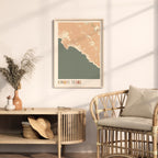 cinque terre italy map poster - image 3