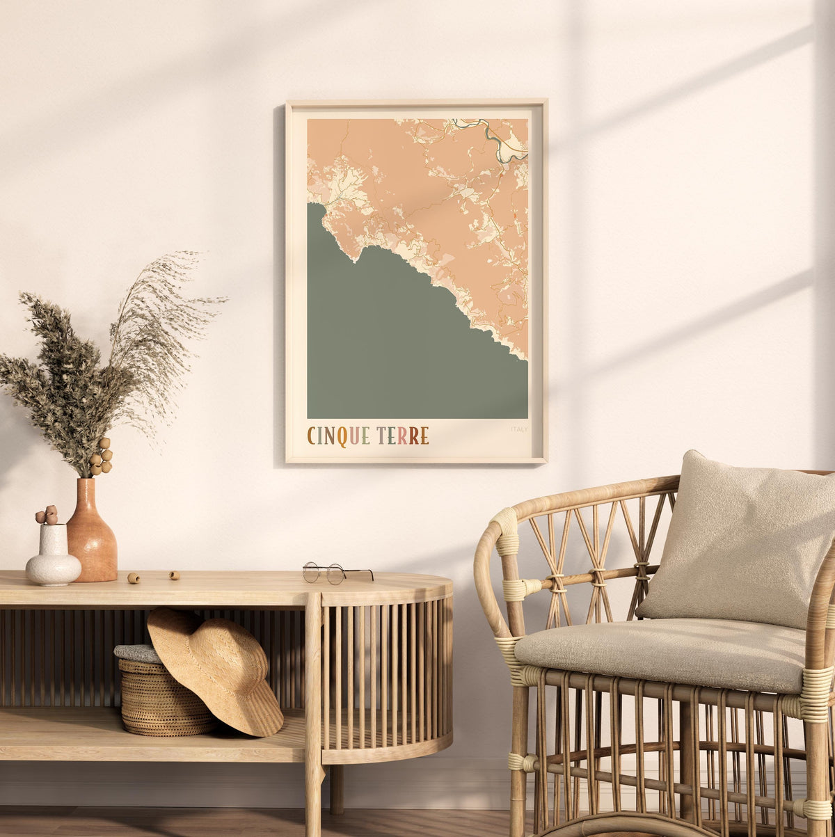 cinque terre italy map poster - image 3