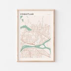 coquitlam, british columbia map poster - image 1