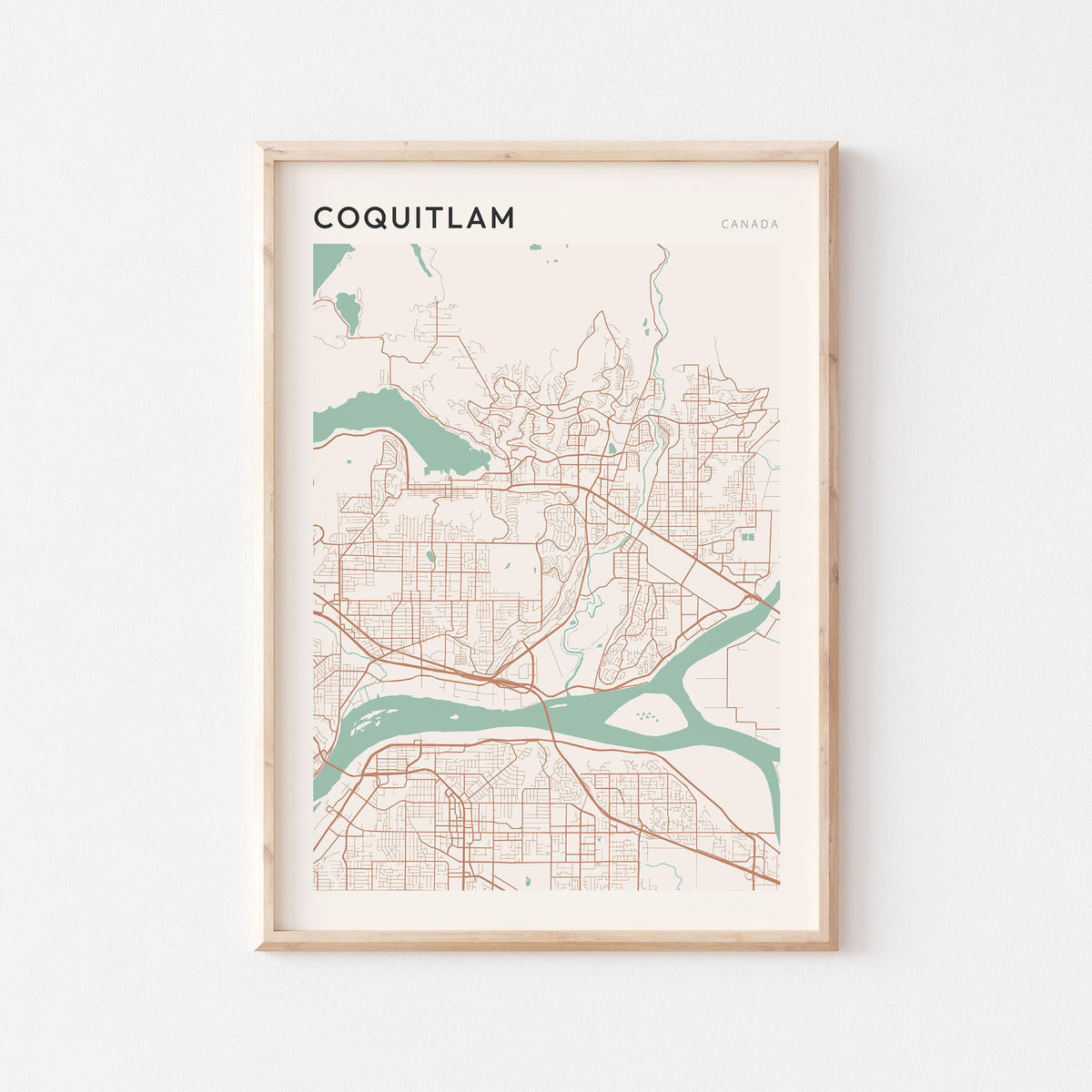 coquitlam, british columbia map poster - image 1