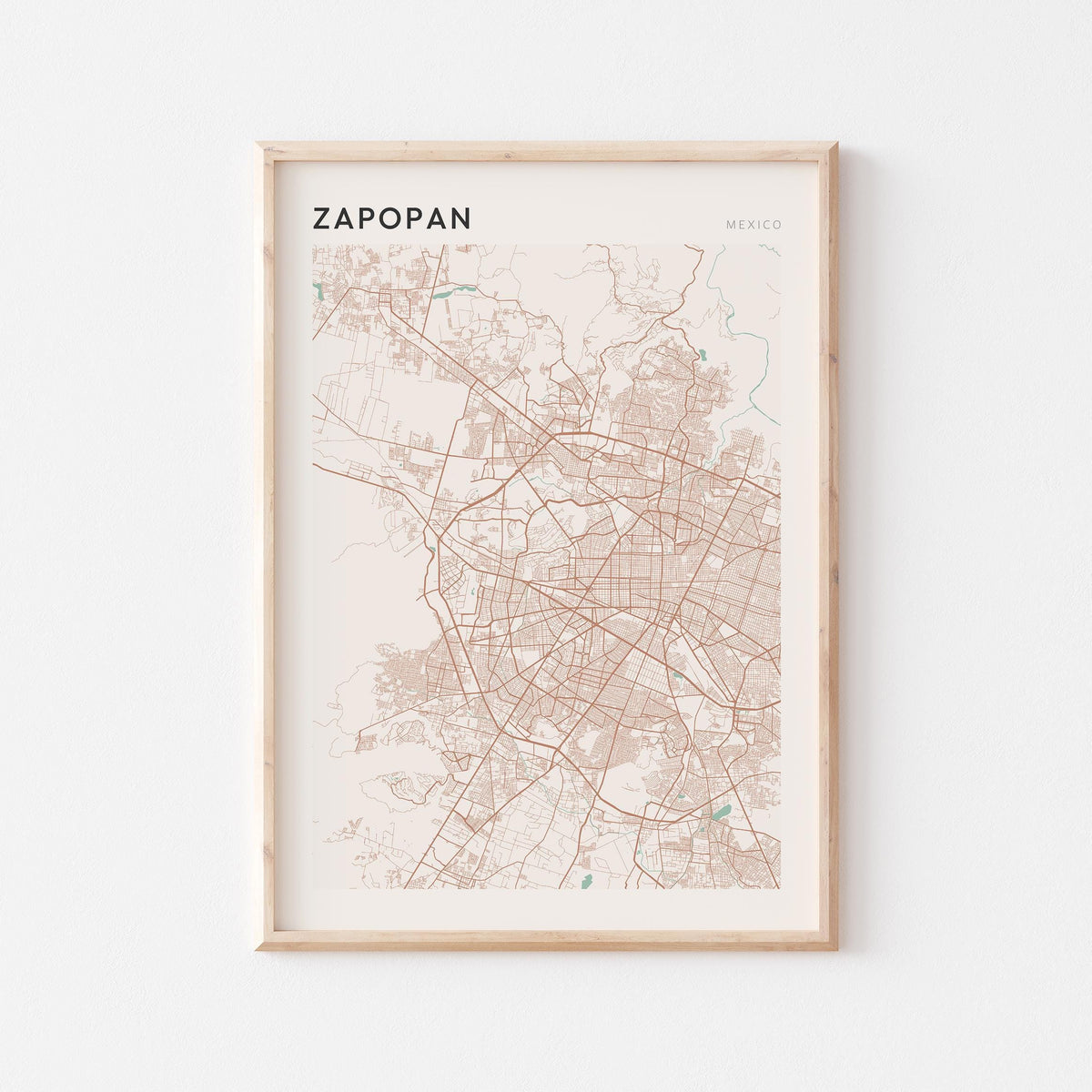 zapopan, mexico map poster - image 1