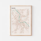 basel switzerland map poster - image 1