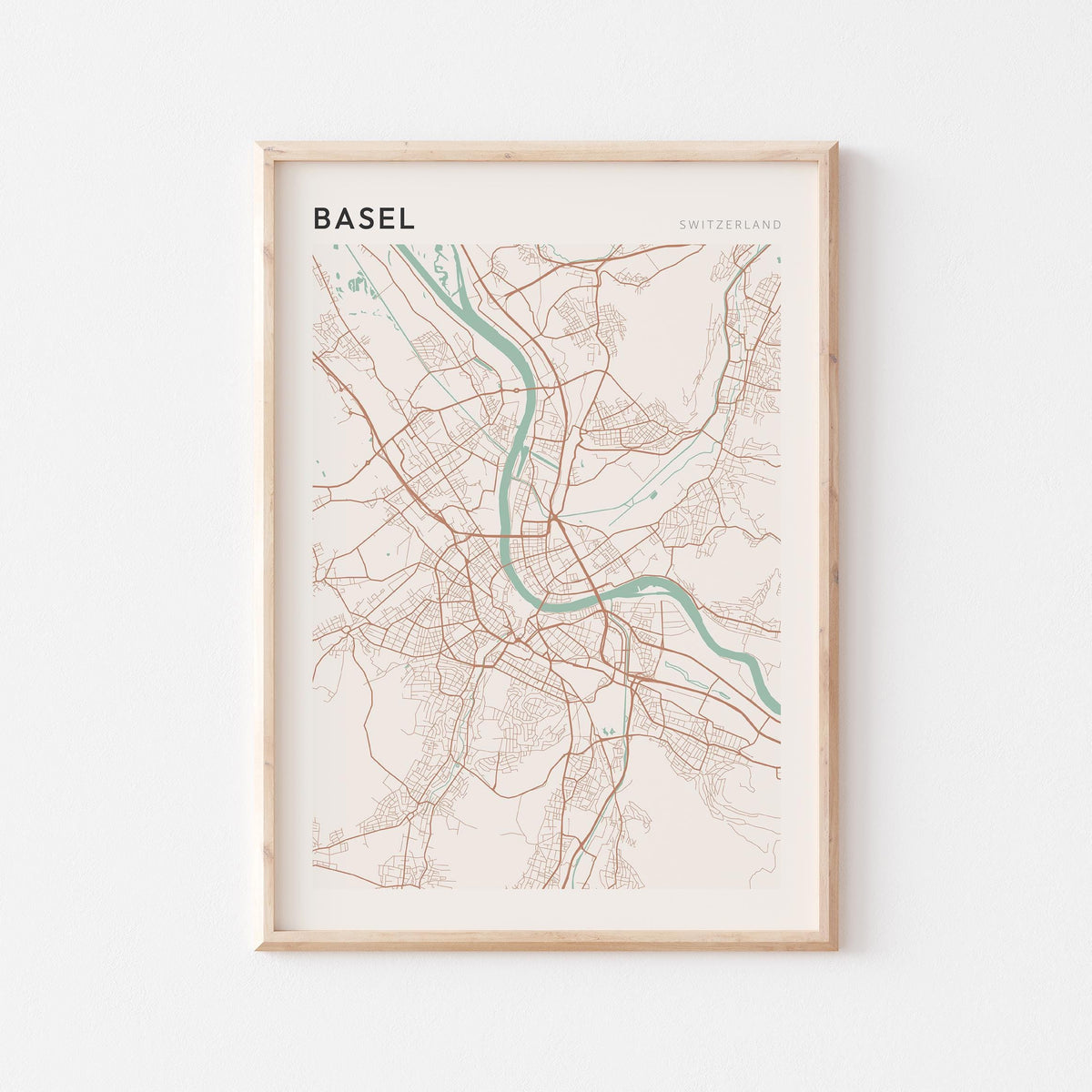 basel switzerland map poster - image 1
