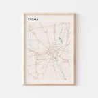 crema italy map poster - image 1