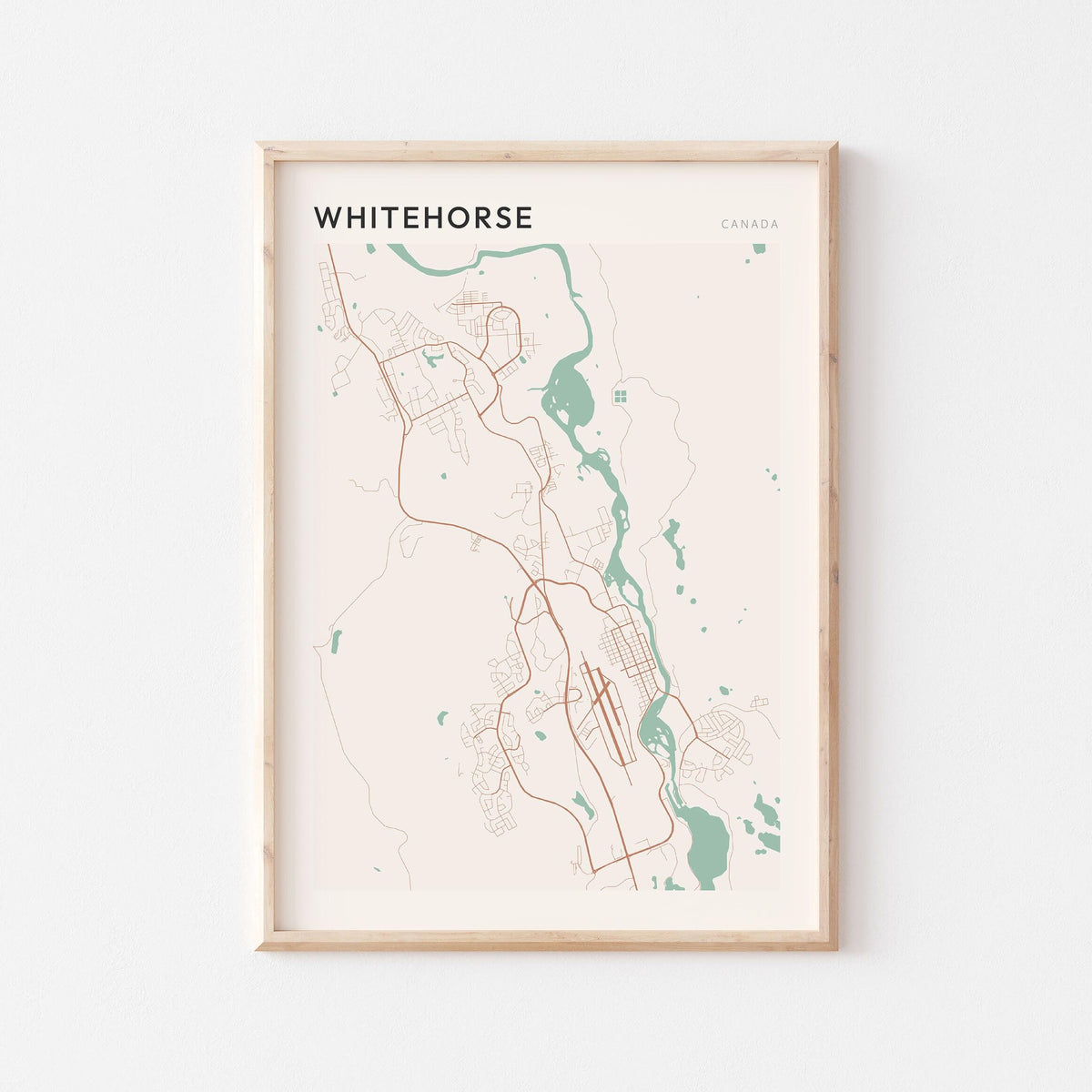 whitehorse, yukon map poster - image 1