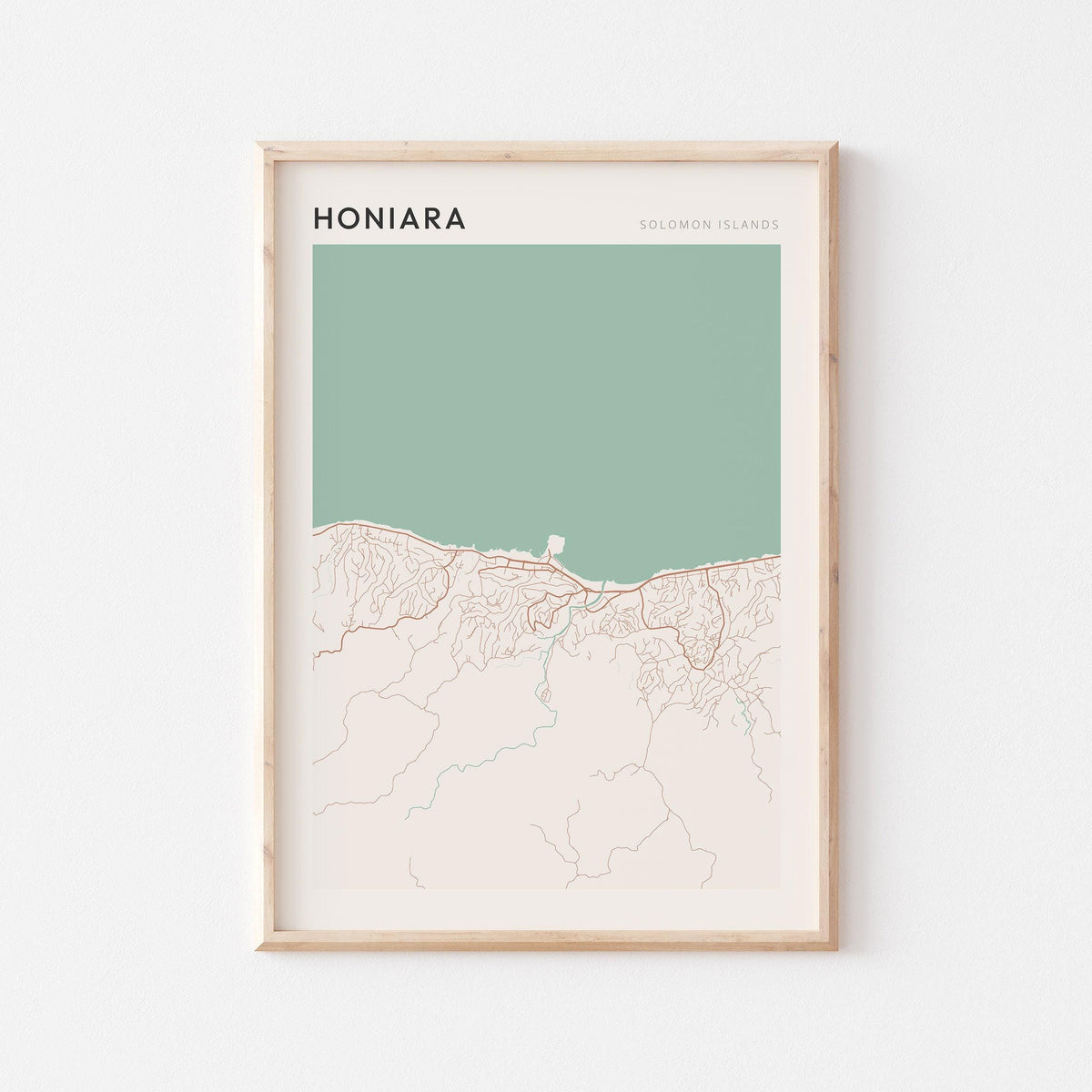 honiara, solomon islands map poster - image 1