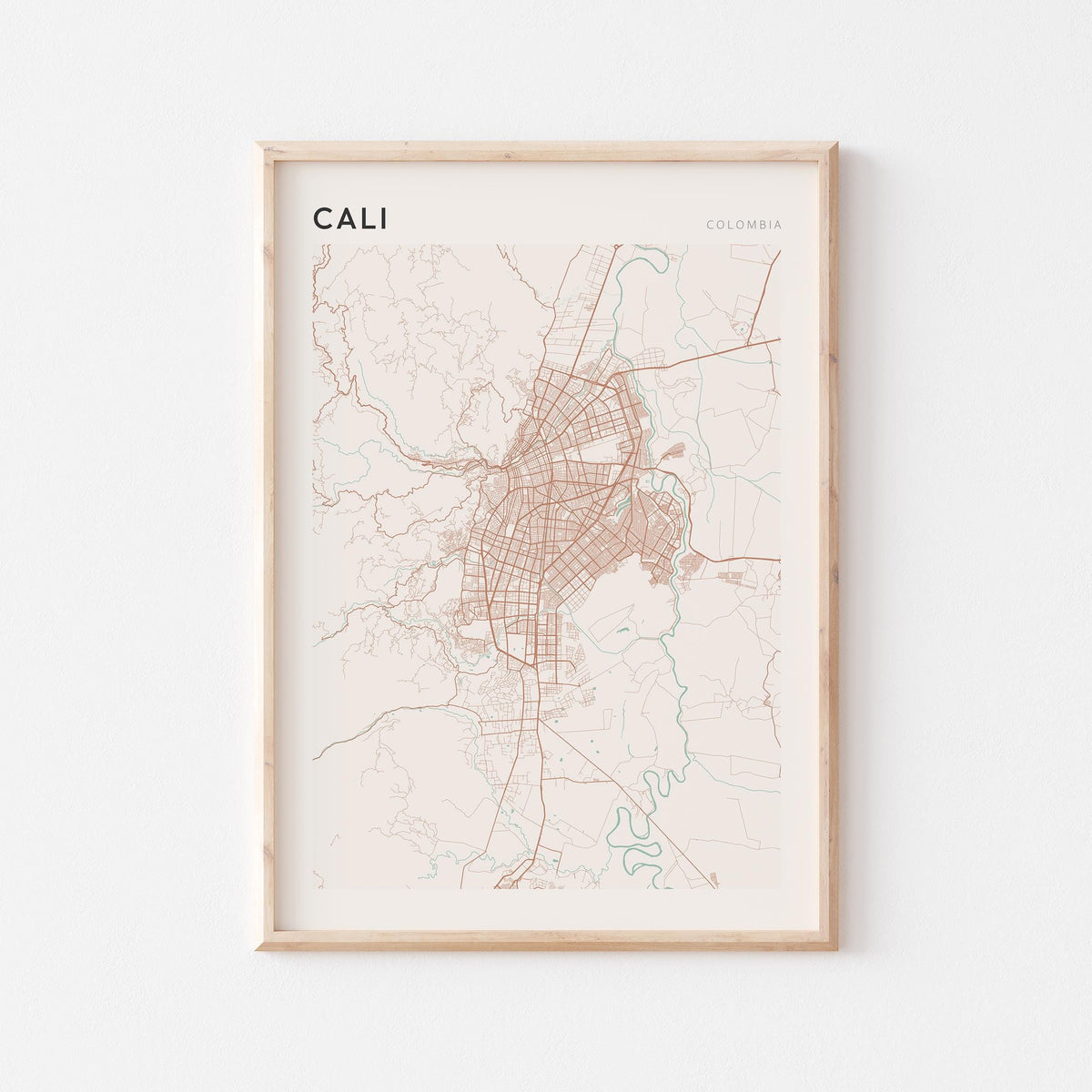 cali, colombia map poster - image 1