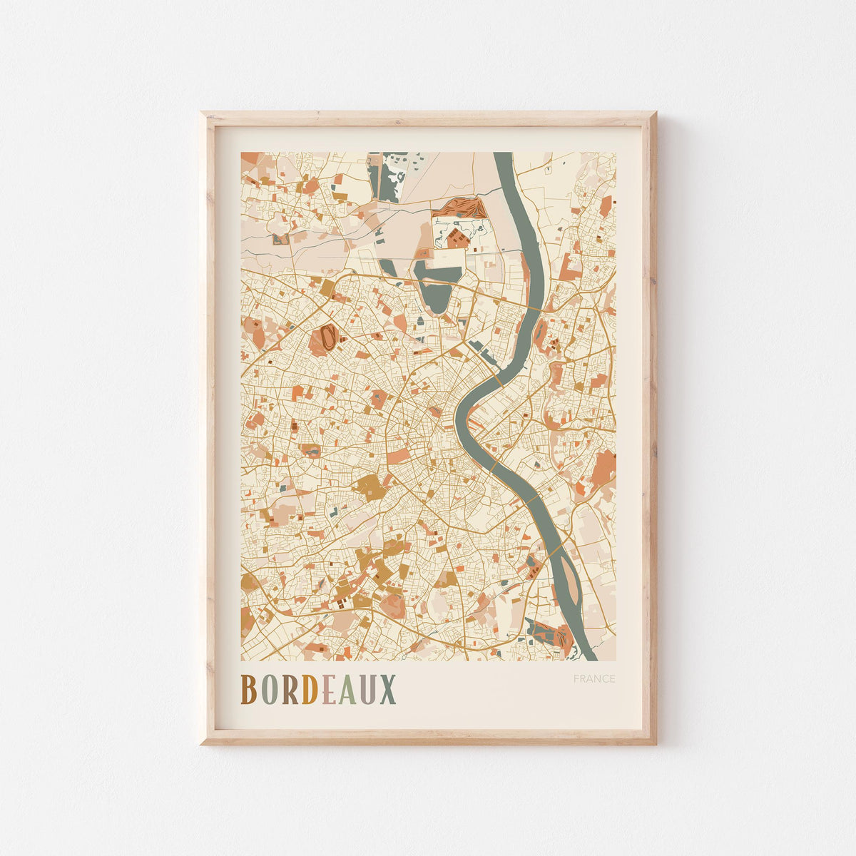bordeaux france map poster - image 1