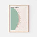 antofagasta, chile map poster - image 1