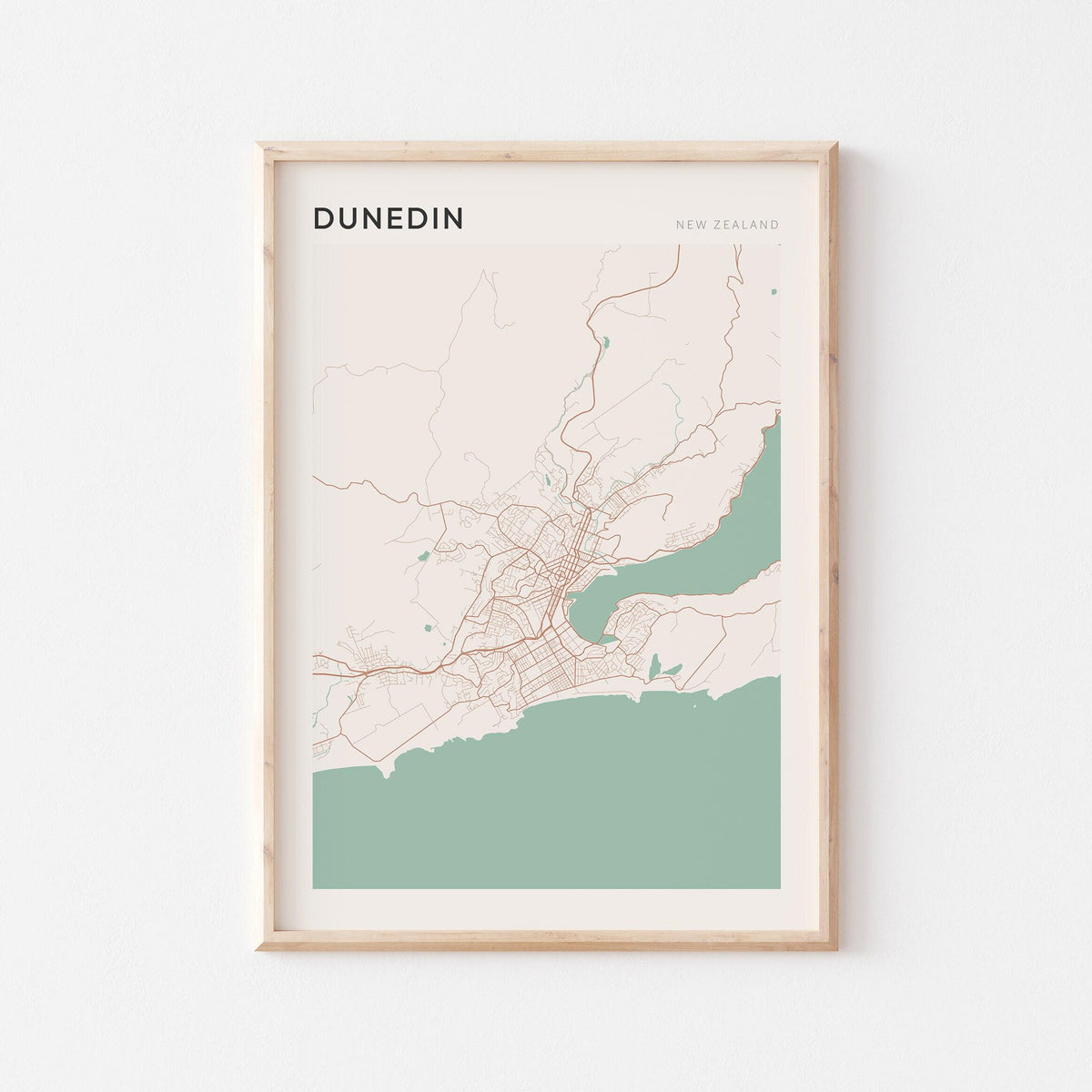 dunedin, new zealand map poster - image 1