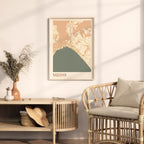 salerno italy map poster - image 3