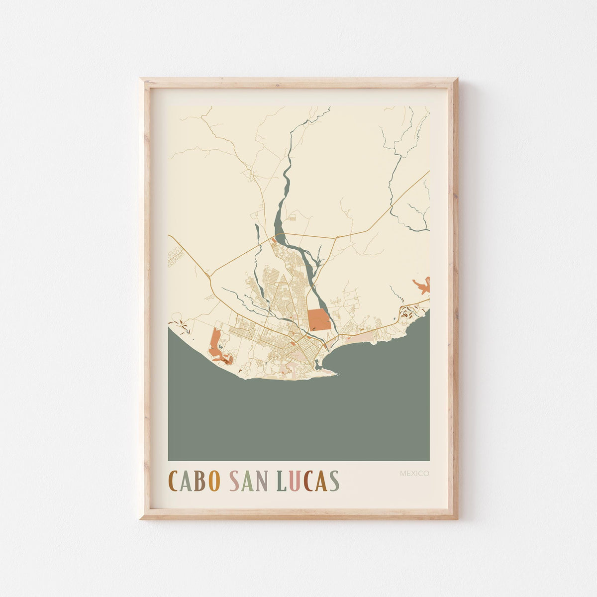 cabo san lucas, mexico map poster - image 1