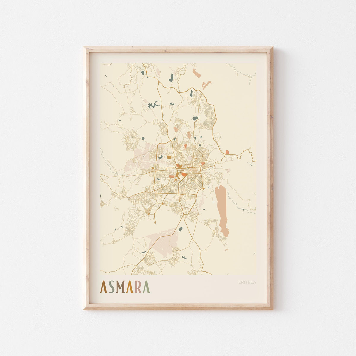 asmara, eritrea map poster - image 1