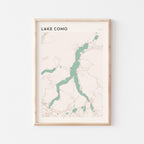 lake como italy map poster - image 1