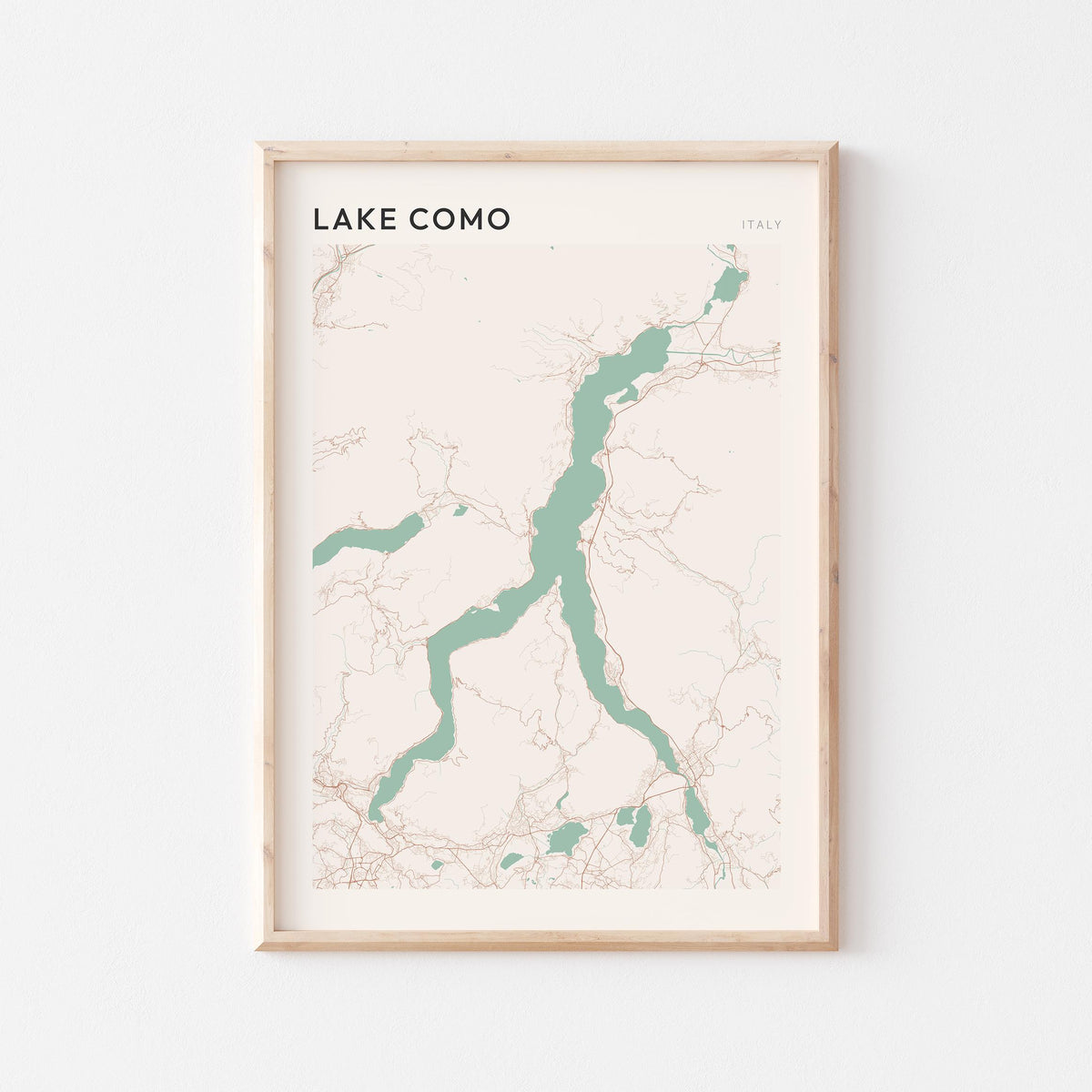lake como italy map poster - image 1
