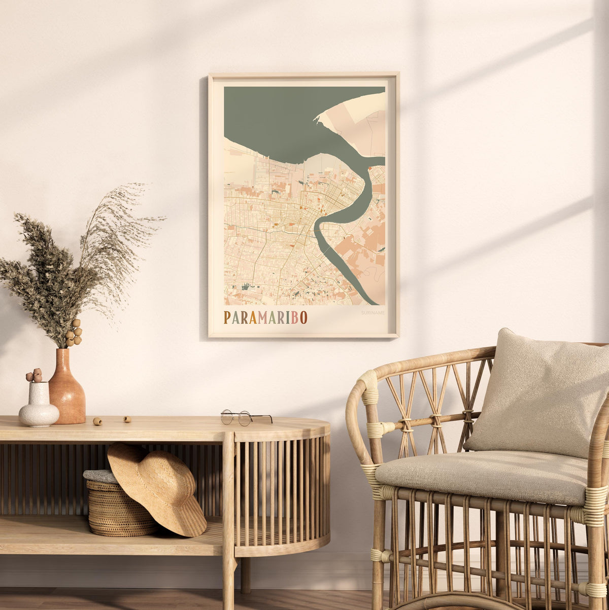 paramaribo, suriname map poster - image 3
