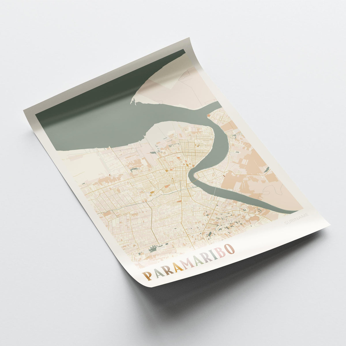 paramaribo, suriname map poster - image 4