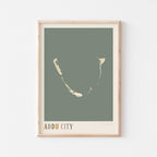 addu city, maldives map poster - image 1