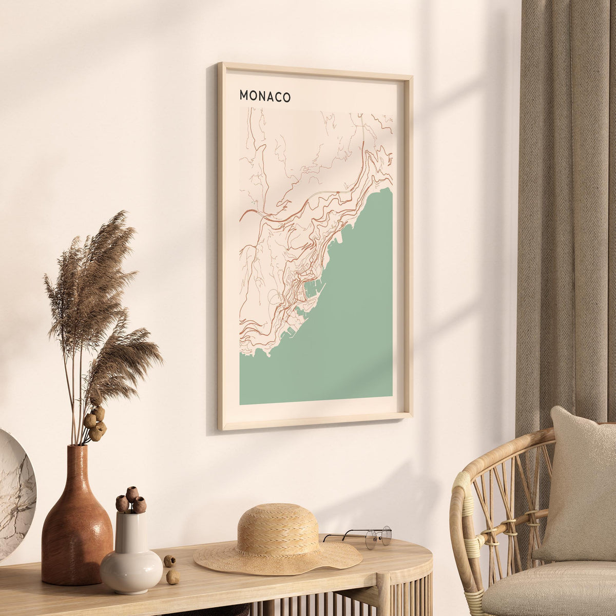 monaco monaco map poster - image 2