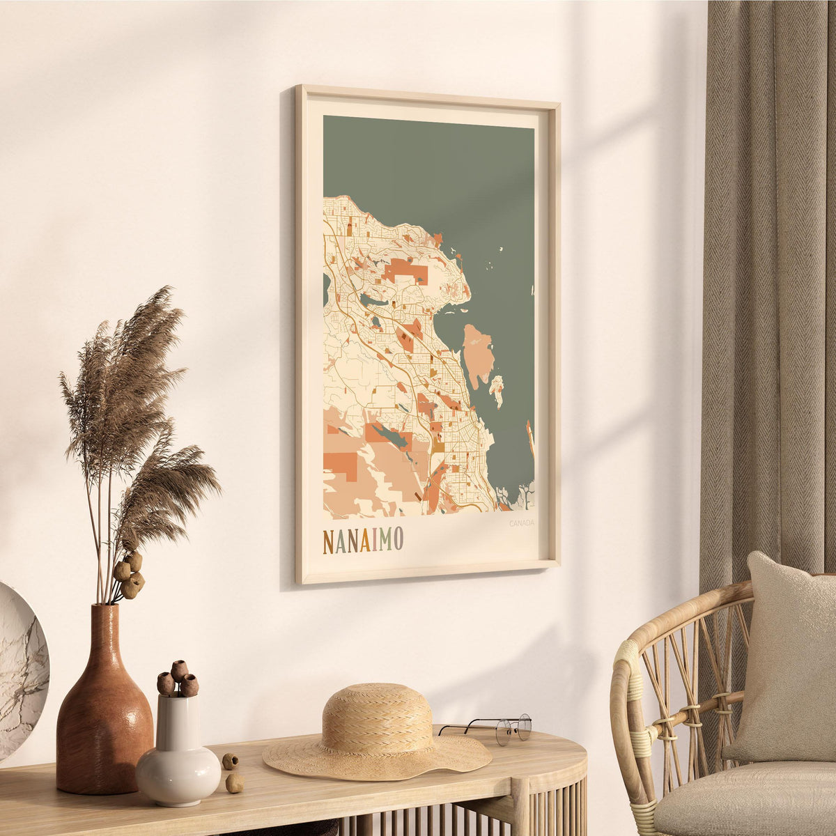 nanaimo, british columbia map poster - image 2