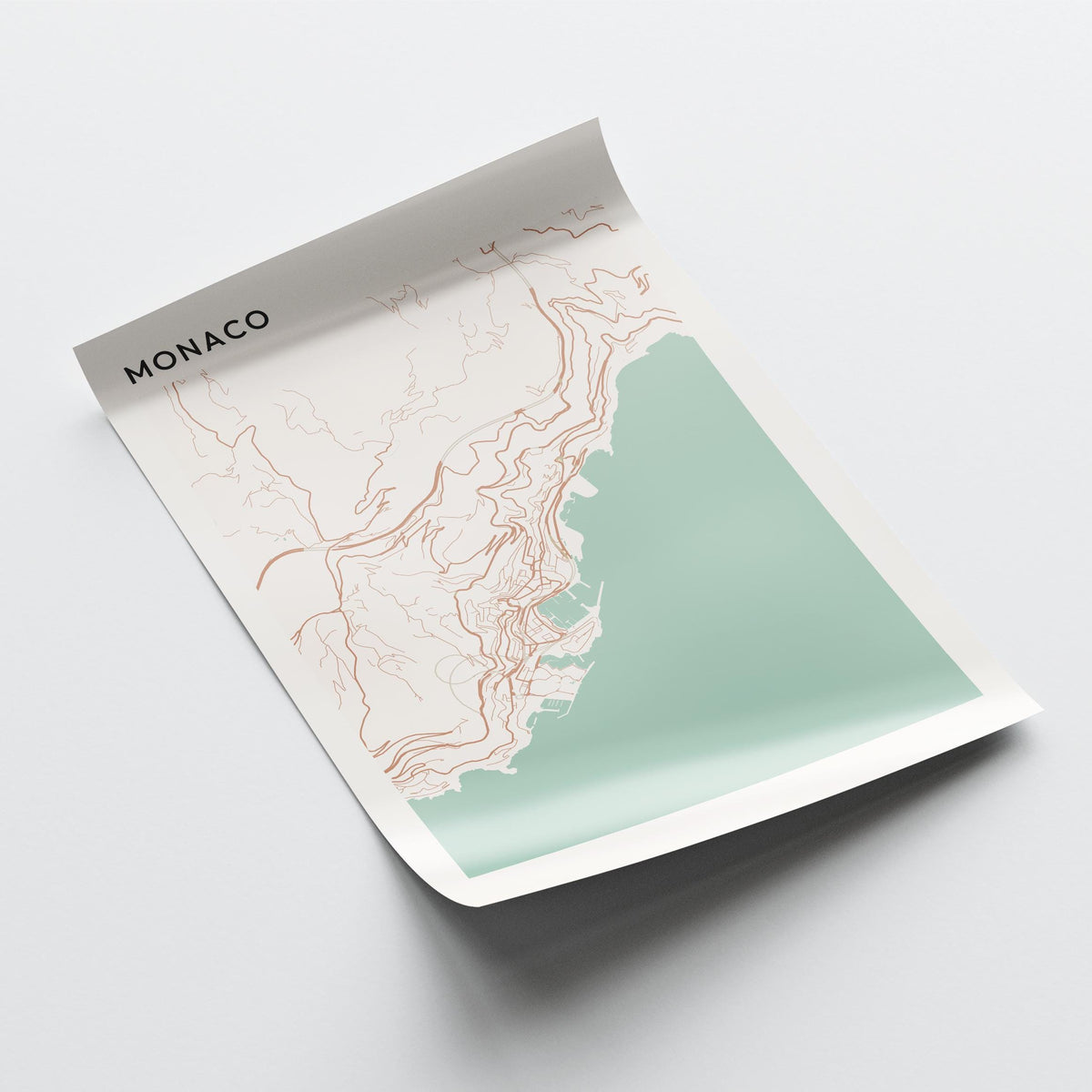 monaco monaco map poster - image 4