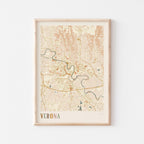 verona italy map poster - image 1
