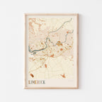 limerick ireland map poster - image 1